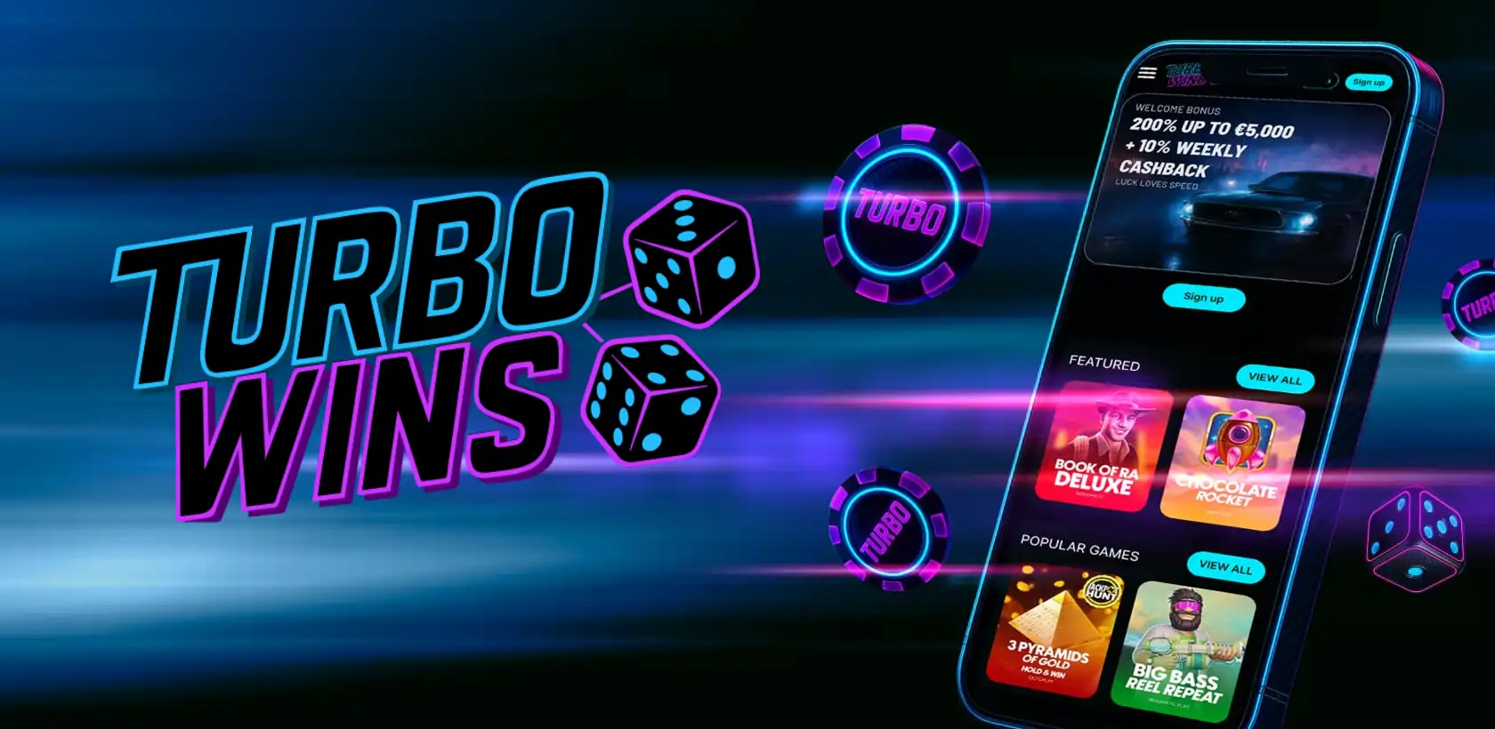 TurboWins Casino App Screenshot